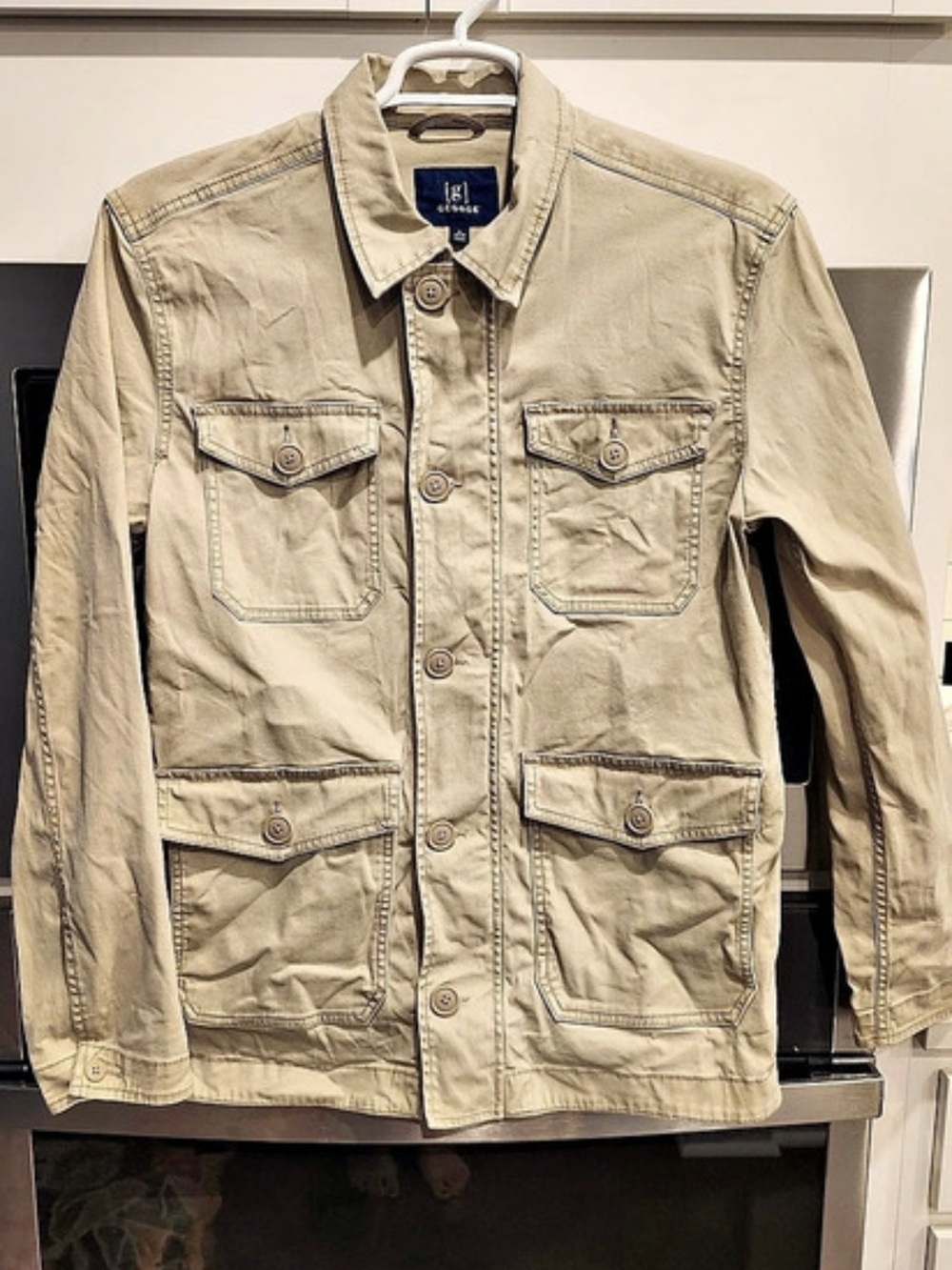 George Men's Utility Jacket Beige Size Medium